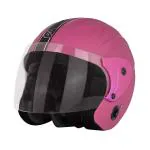 Sage Square Deltz (ISI Marked) Plus Rider, Open Face Helmet for Men and Women (S, Pink)