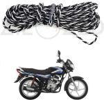 Zieozed Black, White Nylon Multi Purpose Bike Rope For Bajaj X-Blade, Pulsar 150 Dts-I, Unicorn, Ignitor, Super Splendor, Cb Hornet 160