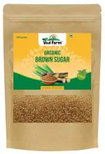 Ved Farm, Organic Unrefined Raw Brown Sugar 500 Gram I 100% Vegan, Gluten Free and No Additives I Unrefined, Unprocessed Raw Sugar I Rich with Phosphorus, Calcium, Iron and Essential Nutrients