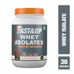 Fast&Up Whey Protein Isolate 26gProtein With 90% Protein Isolate, Ultra Low Carbs-30servings Whey Protein (930 g, Chocolate flavor)