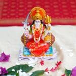 Chaque Decor Hand Painted Santoshi Mata Idol For Room Decoration(7Inch) (Red)