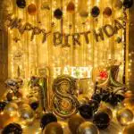 Party Midlinkerz 18Th Happy Birthday Decoration Kit Combo - 50 Pcs For Birthday Decor (Set Of 50)
