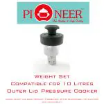 Pioneer Stainless Stee Weight Set | Whistle For 10 litres Pressure Cooker