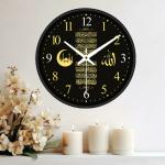 Shrijay Analog 26 cm X 26 cm Wall Clock (Black, With Glass, Standard)