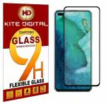 Kite Digital Oppo Reno 3 PRO Black 5D/6D/11D/21D Premium Tempered Glass Screen Protector Slim 9H Hard 2.5D