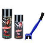 Caspol Chain Lube Spray 400ml & Chain Cleaner Spray 150 ml with cleaning Brush