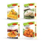 SIDDHAKALA Combo pack of khaman dhokla, idli, tomato omelette, moong bhaji mix 200 gm (pack of 4)