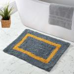 T DECORE Grey Cotton Floor Coverings,Grey,Cotton,40x60CM