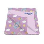Bumtum Baby Dry Sheet Waterproof Soft Fleece Baby Bed Protector | Anti - Bacterial & Odour Free | Extra Absorbant, Reuseable & Washable (Rainbow, Medium Size, 100 * 70cm, Pack of 1)