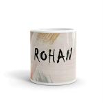 Rish Rohan Texture Name Theme Printed Multicolor Ceramic Coffee Mug, 350 Ml