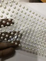 SHARMA BUSINESS Pearl for Craft Half Cut Pearl, Art and Craft for Making Greeting and Decoration. Size 5 mm, (200 Beads)