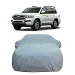 Oshotto/Recaro Dark Grey 100% Anti Reflective, dustproof and Water Proof Car Body Cover with Mirror Pockets Compatible with Toyota Land Cruiser/Prado