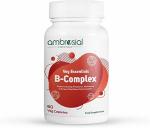Ambrosial Vitamin B Complex high Strength Supplement with Choline| High Potency to Support RBC Formation & Energy Production | Supports Mental Performance (Pack of 1-60 Capsules)