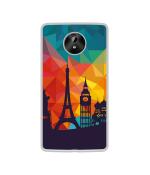 Casotec Colored Paris Design Printed Silicon Soft TPU Back Case Cover for Micromax Canvas Mega 2 Q426