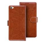HANIRY Flip Cover for VIVO V5 flip cover | Vivo 1601 flip cover | Brown