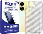 eZell Realme C55 Back Screen Protector(Transparent), 3D Back Skin Carbon Fiber Ultra-Thin Protective Film (2 Packs) Transparent Back Cover with Wet and Dry Wipes