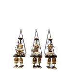 Apka Mart The Online Shop Golden Iron Musician Wall Hanging - 12 Inch (Pack Of 3)