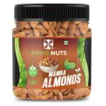 ARYIONUTS Premium Quality Mamra Almonds 250g | Kashmiri Mamra Giri Almonds | Natural Mamra Badam Giri A+ grade Badam | High Protein & Vit E Content (Jar Pack)