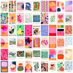 Craft Qila Eclectic Vol 1 Pack of 54 Aesthetic Wall Collage Kit, Girl Room Decor, Dorm Decor, Photo Collage Kit, Wall Collage