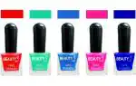 OUR Beauty Multicolor  High Quality Quick Dry Long Lasting Hd Colors Nail Polish Yt85, 40 ml (Set Of 5)