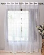 JARS Collections Set of 2 Plain Zigzag Polyster Long Door Curtains(4x9 ft)
