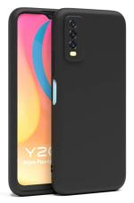 U&E Black Silicone Back Cover For Vivo Y20I