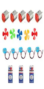 SMARTCIRCUITS Electronics STEM Kit| Motor Kit| Science Motor Kit, Batteries, Fan, Battery Cap| Best Kit for Kids Age 6 7 8 9 10 11 12 13 14 Years Old| Learning & Education Toy for Birthday Gift