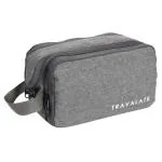 TRAVALATE Grey Polyester Travel Toiletry Bag