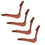 Rawk Zinc V-Shape Copper Knob for Cabinets,Drawers and Cupboards | Drawer Pulls,Pulls Handle for Kitchen Cabinets | Cabinets handles for Kitchen Cabinets with Screws (Copper Glossy Finish, Pack of 4)