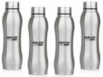 NIRLON Ozone Stainless Steel Single Wall Diamond Cut Water Bottle/Fridge Refrigerator Bottle/ 100% Leak Proof/Office Bottle/School Bottle, 1000 ML, Set of 4