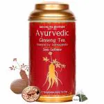 SANCHA Ayurvedic Ginseng Tea| 25 Pyramid Tea Bags| Ashwagandha Tea| Immunity Booster Herbal Tea Bags