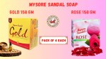 Mysore Sandal Gold (4) & Rose (4)