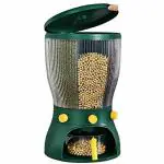 BARARIA 4 in 1 Round Cereal Dispenser for Easy Flow Round Shape Glass Grain Storage Box
