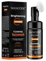 Mancode Vitamin C Face Wash For Men 150ml | With Built in Face Brush | Brightens Skin Tone | Reduces Fine Lines | Smoothens Complexion | Pack Of 1