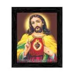 Indianara Jesus Christ Framed Wall Painting With Table Top 2229Ttbk (8 Ix 6 Inch) -With Frame & Glass