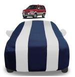 Mockhe Car Cover Compatible with Chevrolet Tavera with Mirror Pockets, Triple Stitched, Water Resistant Car Body Cover, Navy, Silver