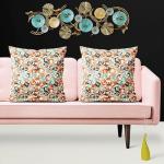 ArtzFolio Alphabet | Cushion Cover Throw Pillow Cover Case for Sofa & Living Room | Velvet Fabric | 24 x 24 inch (61 x 61 cms); Set of 2 pcs