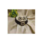 Ping Bling Black Alloy Earring & Necklace Set Gold Plated