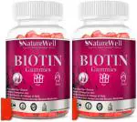 Naturewell Biotin Gummies For Hair Growth, 30 Gummies Each (Pack Of 2)