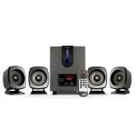 Intex ECHO 2616 TUFB 4.1 Channel 55 W Sound Output Bluetooth Speaker with Multiple Input, Output, Recording Feature, Inbuilt Digital FM Playability, Decoration Blue Glower Dancing Light (Black)