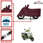 Aashtik mart Honda Dio Bs6 Motorcycle Bike Scooty Cover Maroon Colour Water Resistant - UV Protection & Dust Proof Imported Fabric Quality,Sun Protection,Weather Bike - Scooty Two Wheeler Body Cover Honda Dio Bs6