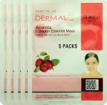 Dermal Korea Acerola Collagen Essence Face Mask Moisturizing (Pack of 5)