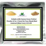 MGBN Gelatin With Cuscus GrassAndropogon MuricatusVetiver Powder Mix 2 In 1 Use For Face Mask, Hair Removal Skin Care 125 gm