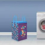 PrettyKrafts Laundry Basket for Clothes, Toy Storage Box with Lid, 50 LTR, Set of 1