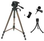 Eloies Simpex 61.4 inch Height Heavy Duty Photo Video Tripod Stand for DSLR and Mobile Phones (Combo Pack)