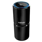 Nebelr Car Air Purifier Ionizer - 10 Million Negative Ions - Kills 99.9% Viruses - Removes PM2.5 & Dust - Portable - Designed in Japan (Black CHARCOAL)