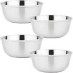 Prabha High Quality Mukta Stainless Steel Bowl, Katori, Vati, Set Of 4 Pcs