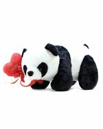 Tickles Polyester Panda with Love You Mom Heart Washable Stuffed Toy 26 cm 24M and Above