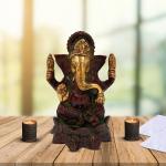 ARTVARKO Handicraft Brass Ganesha Statue - 5.5 inch