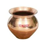 METKING Handmade Copper Lota for Puja - Tamba Lota - Pure Copper - Handcrafted - Perfect for Religious Ceremonies and Ayurvedic Healing, (450ML)